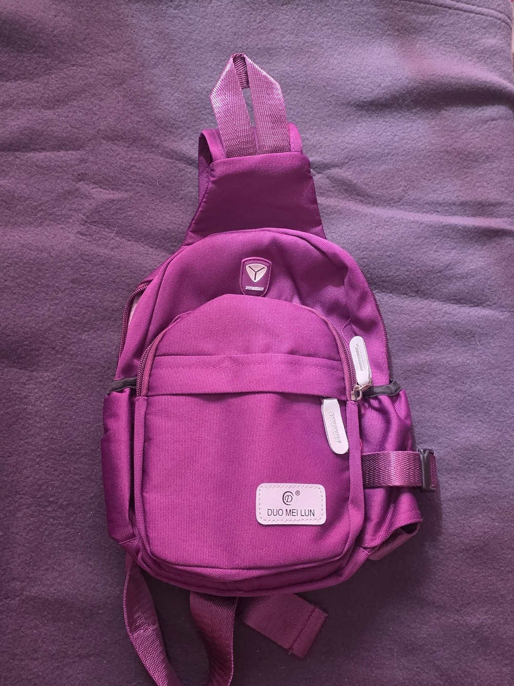 DUO MEI LUN Fuchsia Sling Backpack